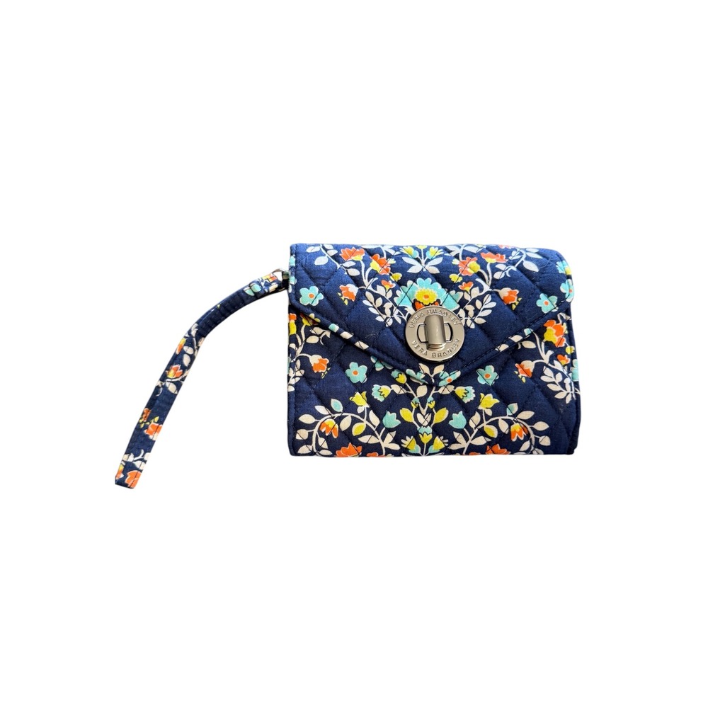 Vera Bradley Chandelier Floral Quilted Cotton Turn Lock Wristlet Wallet‎